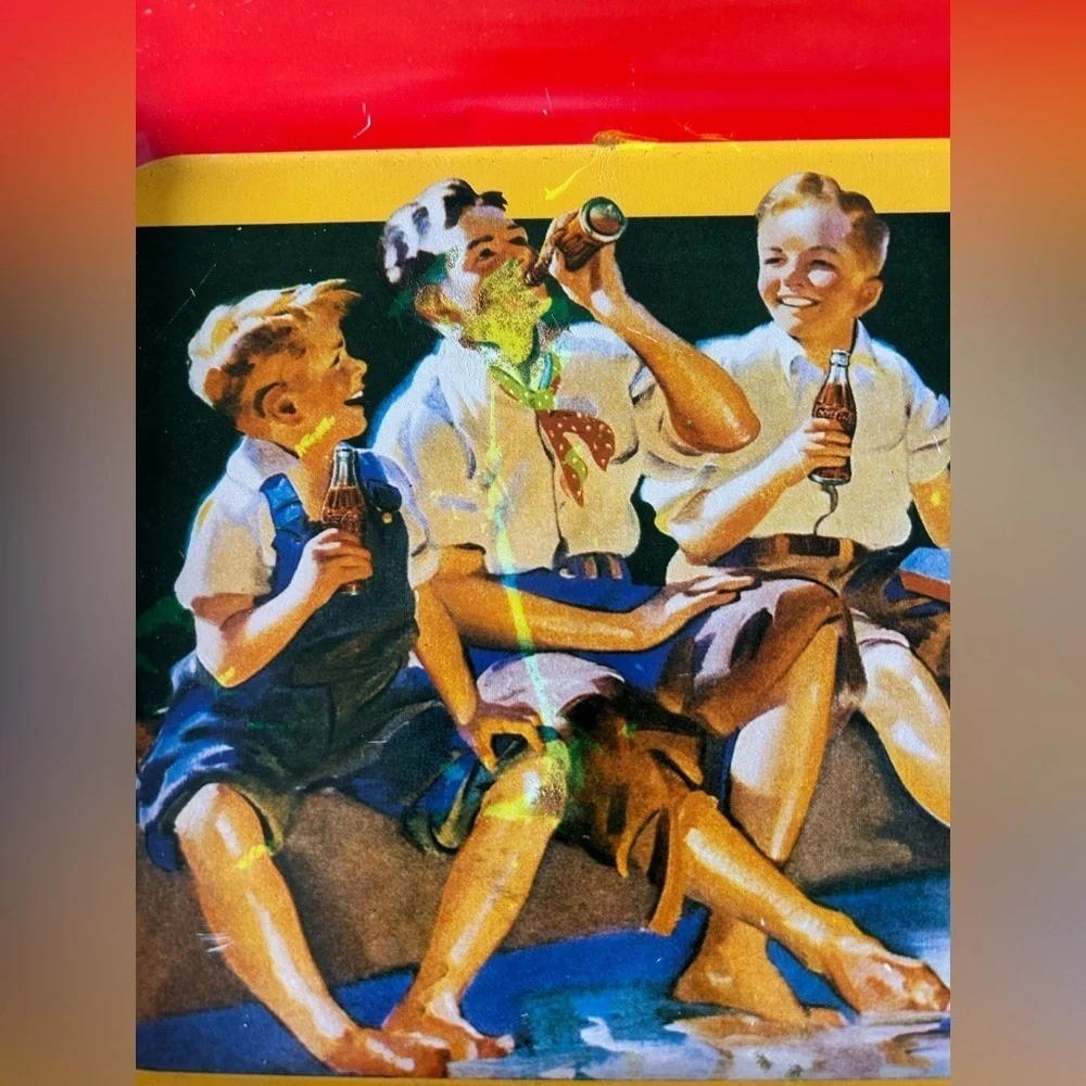 Coca-Cola Red and Yellow Serving Tray
